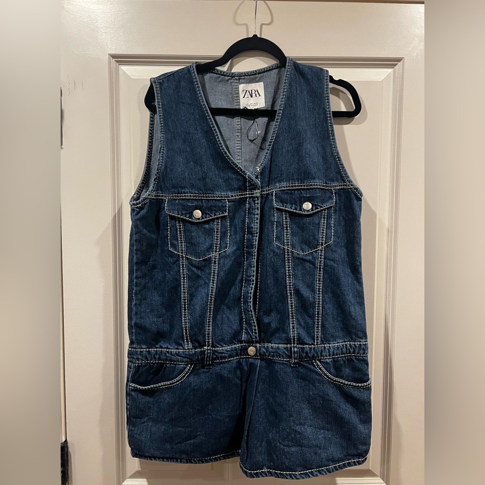 ZARA TRF DENIM JUMPSUIT DRESS
